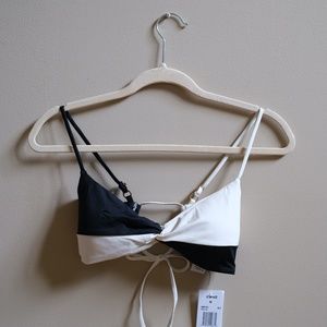 L SPACE RINGO TWIST-FRONT BIKINI TOP
